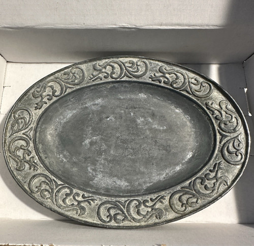 Pewter soap dish distressed - pewter,