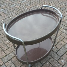 Bar Cart  Drinks Trolley / Mid Century Italian Modern Chrome