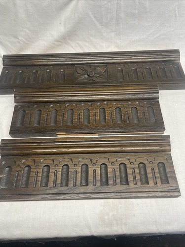 Carved oak panels antique - oak,