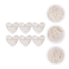  6 Pcs Wicker Hearts for