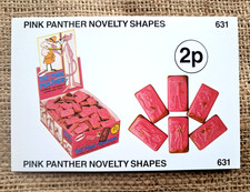 Vintage 1980s Pink Panther Novelty Sweets Alma Shelf Talker Shop Advertising