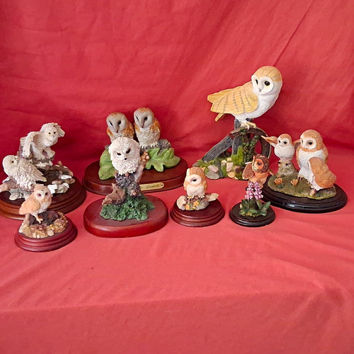 Owl mounted ornament figurines - ornament,