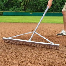 Byhagern Landscape Rake 34'', Aluminum Rake with Lightweight 34x2'' Handle