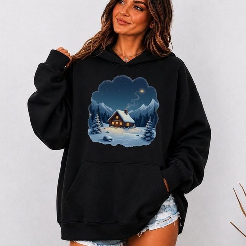Cinematic log cabin winter - cabin,