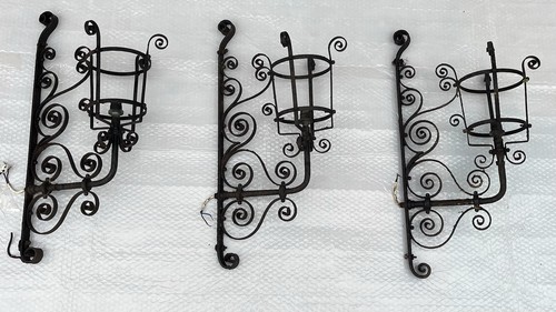 Set antique wrought iron - 3,