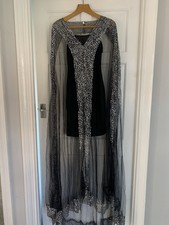 NWOT Black Glittery Two Piece Dress Size S Unbranded Cape Dress