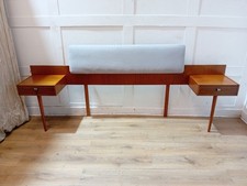 RETRO TEAK WRIGHTON DOUBLE HEADBOARD VINTAGE BED HEAD MID CENTURY MODERN