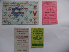 4 Liverpool Ticket Stubs - Cup