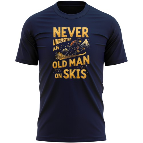 Funny skiing shirt - for, men