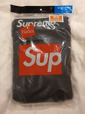 Supreme Hanes Boxer Briefs - Black - Cotton - Medium Size - Pack Of 4 - Men