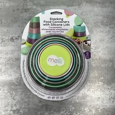 Stacking Food Containers Melii 6 Pack Silicone Lids Compact Read Description