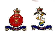 BRITISH ARMY  VETERANS  EXTERNAL VINYL STICKERS  ANY TWO   ARMED FORCES MILITARY
