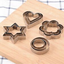12 pcs 4 shapes 3 size cookie cutter set stainless steel cutters baking cookies