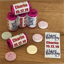 Personalised Mini Love Hearts Birthday Sweets Party Bag Filler/ Favour Any Name