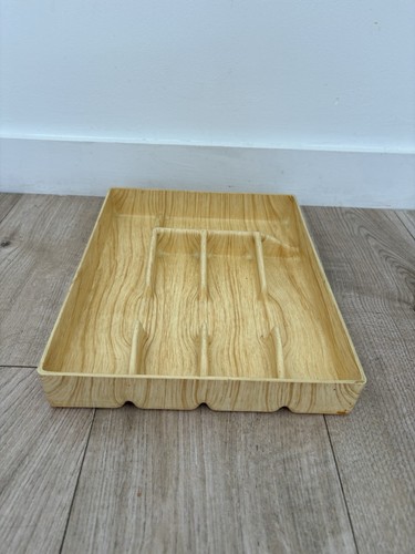 Retro cutlery tray wood effect - tray,
