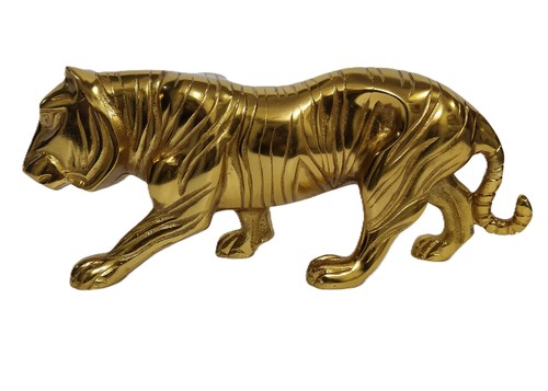 Metal tiger table top - table, golden