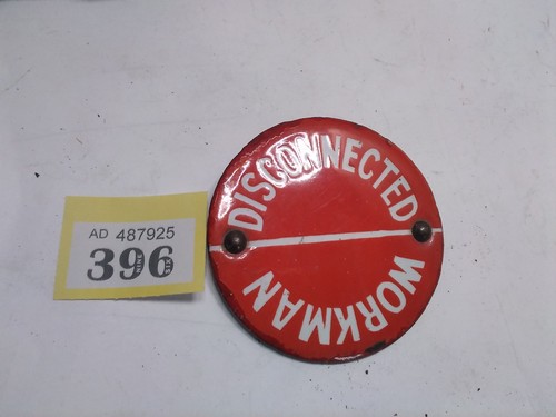 Railway workman enamel plaque - enamel,