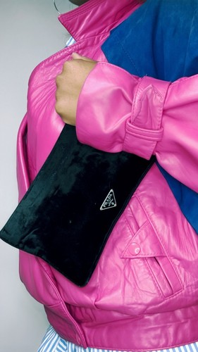 1990 velvet prada clutch - 1990’s,
