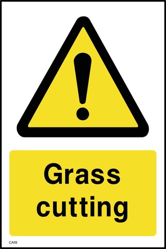 Grass cutting sign - grass,