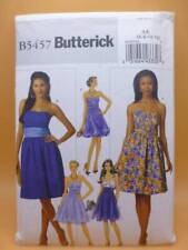 U/C BUTTERICK B5457 MISSES' SZ 6+8+10+12 STRAPLESS BONED DRESS SEWING PATTERN