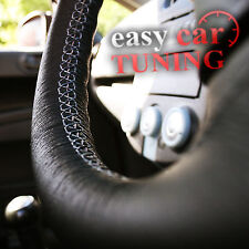 For Ford Mondeo MK3 2000-2007 Black Genuine Leather Steering Wheel Cover Grey St