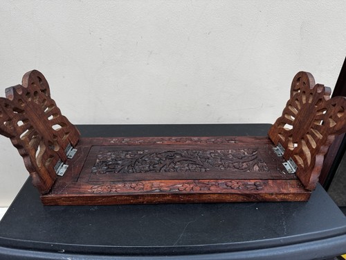 Vintage hand carved book - carved,