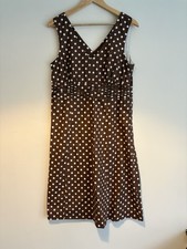 Boden  14L Brown White Polka