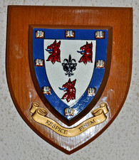 Homerton College University of Cambridge wall plaque shield crest coat of arms