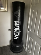 VENUM Freestanding Punching Bag with Leather Punch Bag Heavy Pedestal Bag