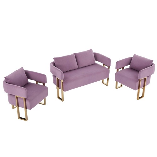 Velvet sofa lilac - sofa, 54"