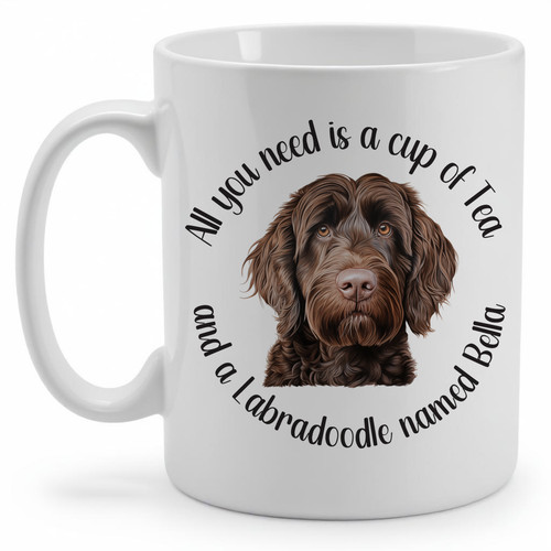 Personalised mug labradoodle - mug,