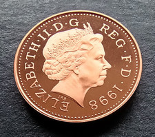 1998 1p Decimal One Penny Proof - Queen Elizabeth II - British Coin 