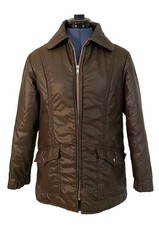 Vtg JC Penny Womens Brown Zip