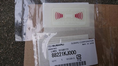 Subaru genuine anti theft - subaru, anti-theft