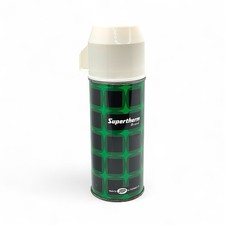 Vintage Thermos Flask Green Tartan Metal 1960s Boots England Camping Picnic Tea