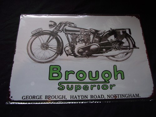 Brough superior tin - tin, sign
