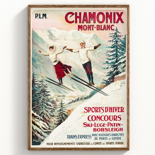 Chamonix mont blanc - mont, vintage