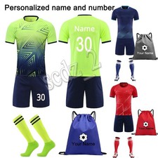 Football Kids Boys Girls kit Shirt Sets Personalized Birthday Christmas Gift