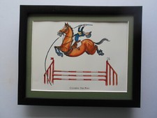 Bryn Parry Horse Riding print 'Clearing The Pole'  FRAMED