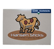  100 CHR HANSEN Sticks [ 1 STICK FOR 50 LITRES]  rennet for cheese making