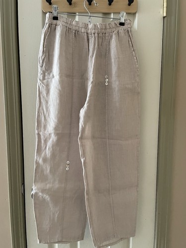 Valentyne linen crop pants - valentyne,