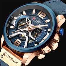 Mens Luxury Watch Chronograph Date Quartz Waterproof Military Man Sports Watches