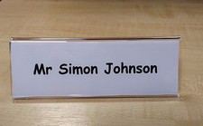 10 Desk / Table Top Conference / Wedding Name Holders 150mm x 50mm