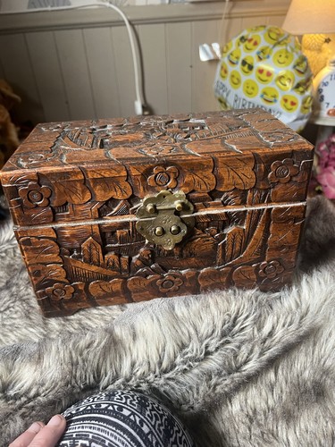 Vintage chinese wooden carved - vintage,