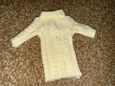 Sindy Frosty Pants mini dress 1983 cream knit wool Pedigree 44018 fit 12” doll