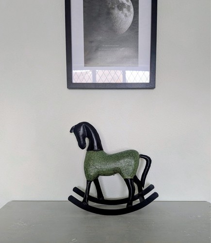 Vintage metal rocking horse - rocking,