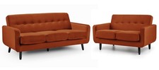 Oslo Velvet Sofas - 3+2 Seaters & Chairs. Compact Scandi ranges, Free Delivery