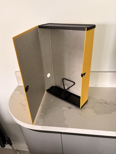 Yellow box file with - yellow, clip
