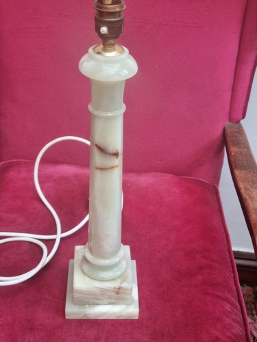 Vintage marble table lamp 17in - marble,