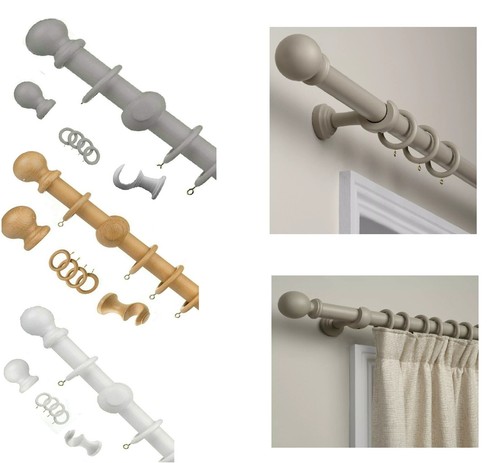 28mm wooden curtain pole - 28mm,